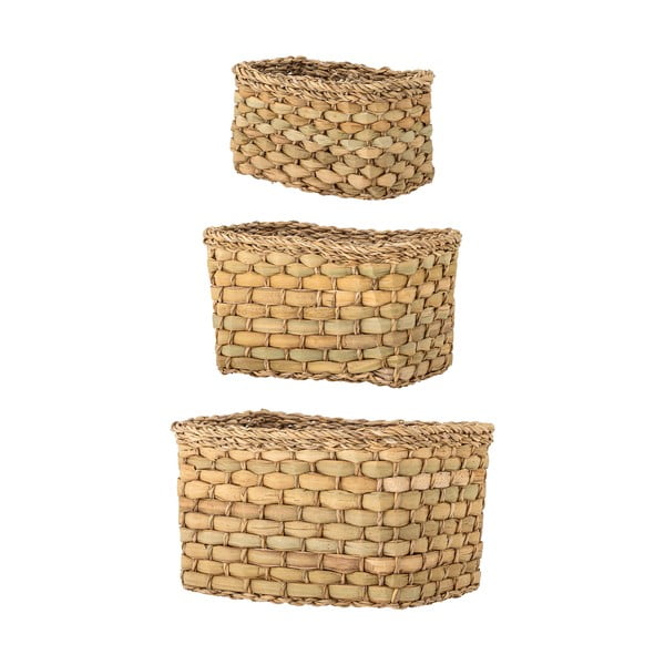 Iš jūržolės krepšiai 3 vnt. 26x16x16 cm Ramon – Bloomingville