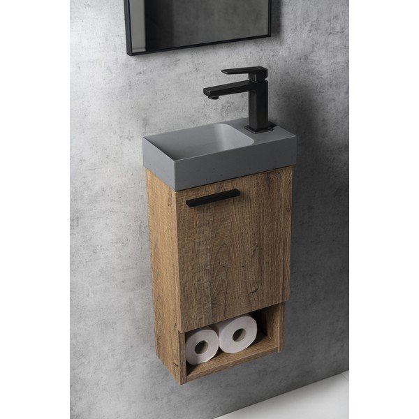 Iš betono maža kriauklė pilkos spalvos 31x17 cm Piccolino – Sapho-image-4
