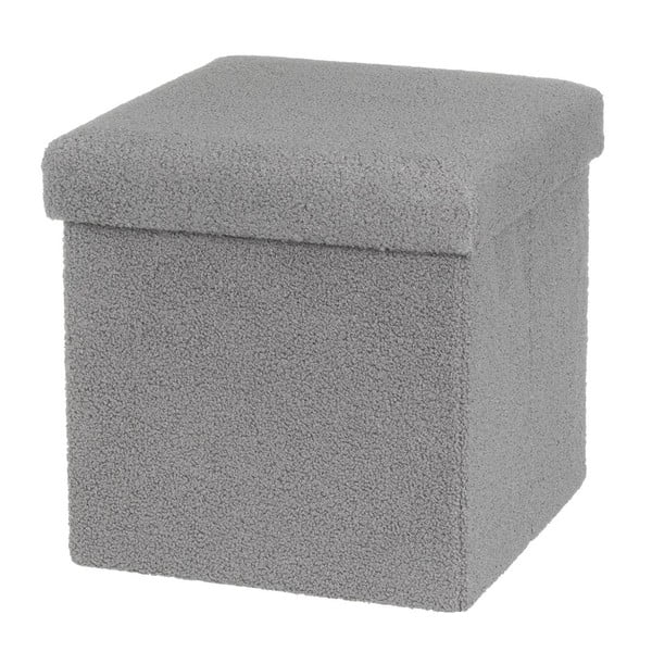 Pilkos spalvos iš boucle pufas Folding – Casa Selección