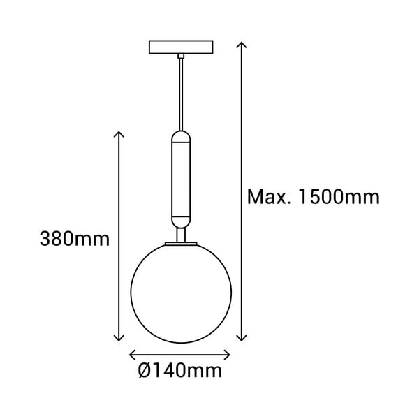 Pakabinamas šviestuvas iš bronzos SULION Musa, aukštis 150 cm-image-3