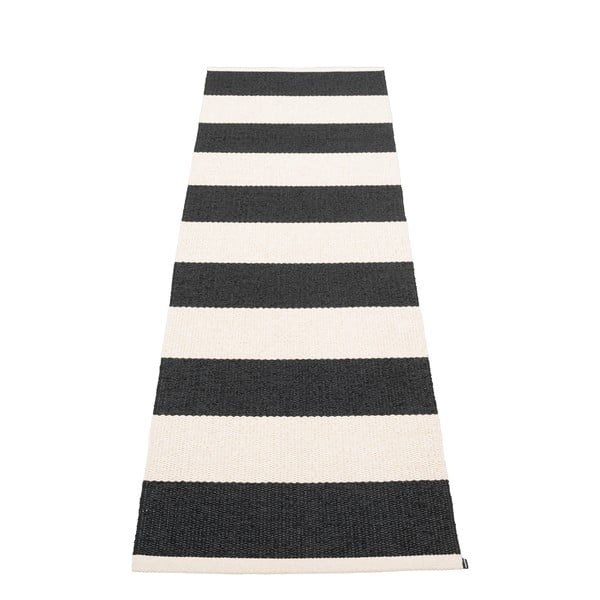 Juodos ir baltos spalvos lauko kilimas 70x225 cm Bob Black Vanilla – Pappelina