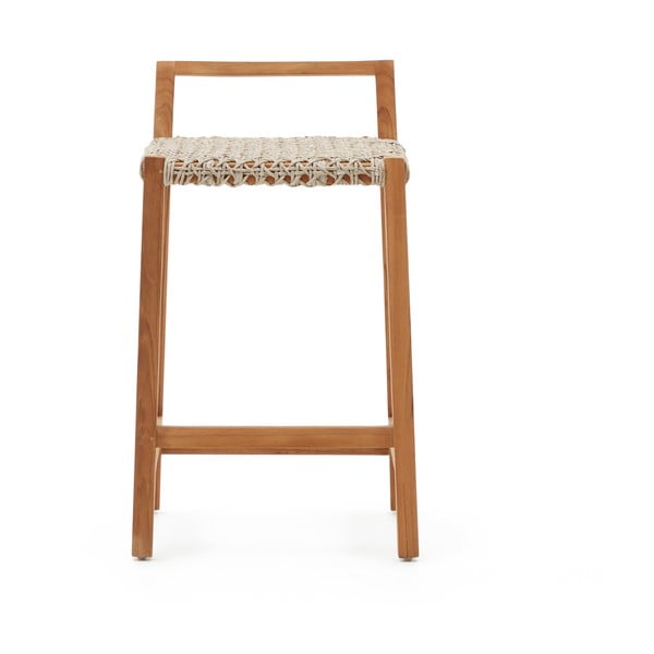 Medžio masyvo sodo baro taburetė natūralios spalvos Giverola – Kave Home-image-2