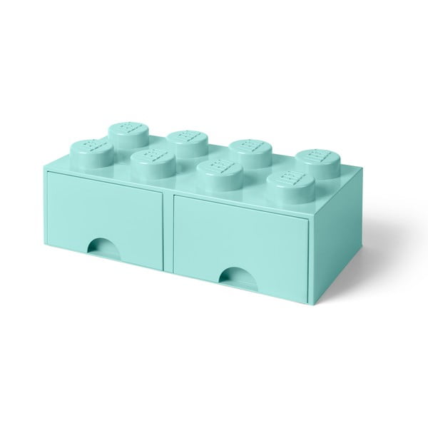 Mėtų žalios spalvos daiktadėžė su dviem stalčiais LEGO®-image-1