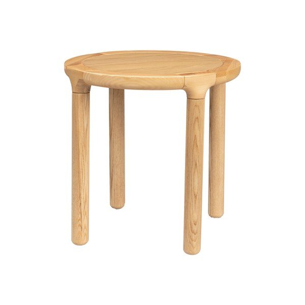 Apvalios formos šoninis stalas iš ąžuolo ø 45 cm Storm – Zuiver