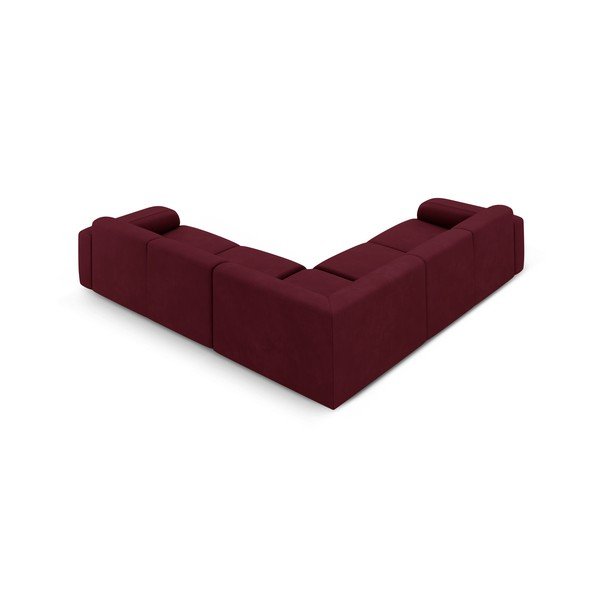 Kampinė sofa bordo spalvos (kintama/„L“ formos) Molino – Micadoni Home-image-2