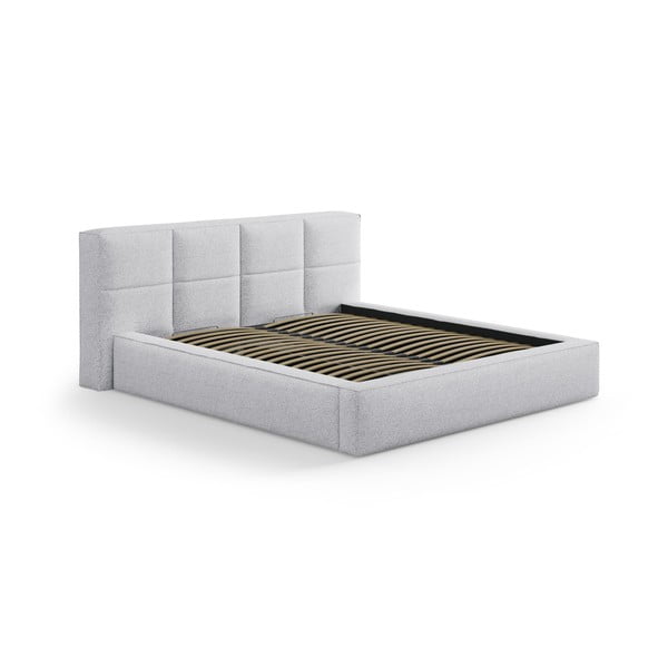 Šviesiai pilkos spalvos iš audinio galvūgalis 209x100 cm Darren – Micadoni -image-3