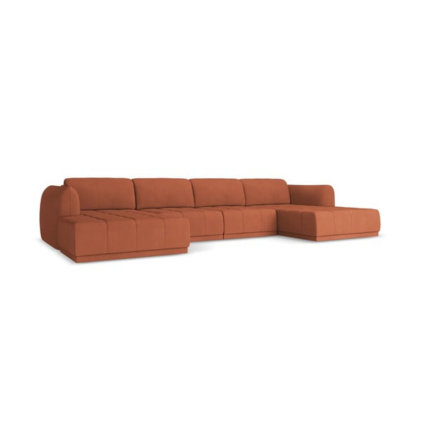 Oranžinės spalvos kampinė sofa Hoku – Makamii-image-2