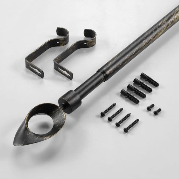 Iš metalo išplečiamas užuolaidos strypas 120 - 210 cm Ovalon – douceur d'intérieur-image-3