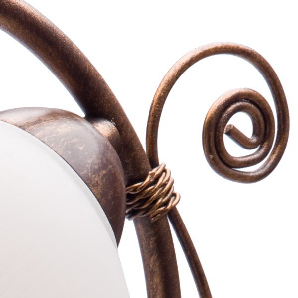 Stalinis šviestuvas baltos spalvos/rudos spalvos (aukštis 39 cm) su stiklo gaubtu Retro Ii – LAMKUR-image-3