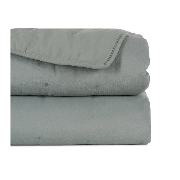 Pilkai žalios spalvos dygsniuota lovatiesė 230x280 cm – Ixia