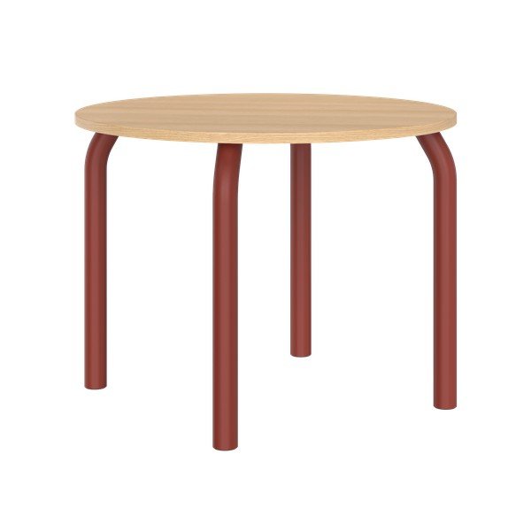 Apvalios formos valgomojo stalas su ąžuolo dekoro stalviršiu ø 100 cm Meko – noo.ma