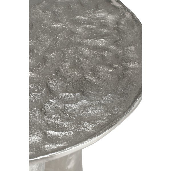 Sidabrinės spalvos iš aliuminio apvalios formos kavos staliukas ø 60 cm Art – Ellos Home-image-3