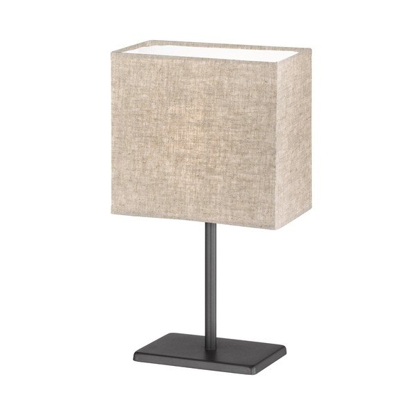 Stalinis šviestuvas juodos spalvos/smėlio spalvos (aukštis 30 cm) su tekstiliniu gaubtu Kate – Fischer & Honsel