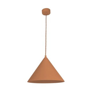 Kabantis šviestuvas raudonos plytų spalvos ø 30 cm su akmens gaubtu Vilma – SULION