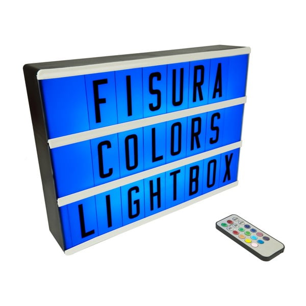 Šviesos dėžutė su 100 simbolių Fisura Letras Y Numerosos Azul A4