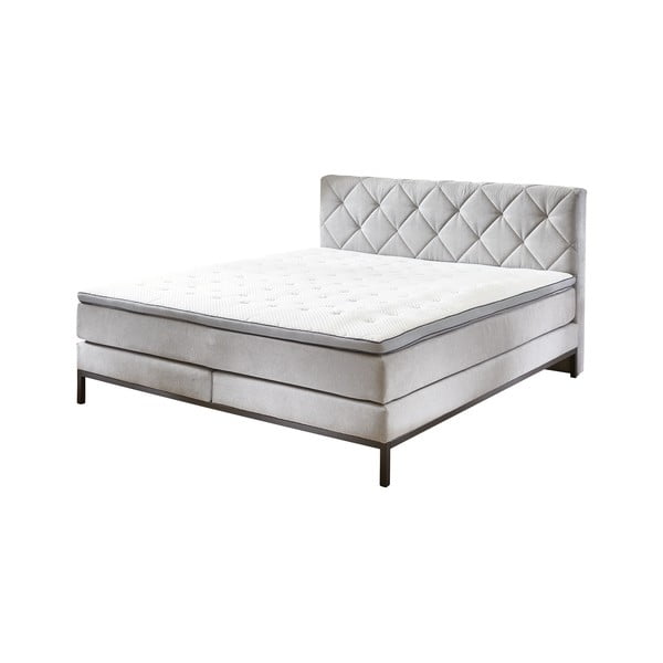 Spyruoklinė lova šviesiai pilkos spalvos 180x200 cm Rockaway – Rojaplast