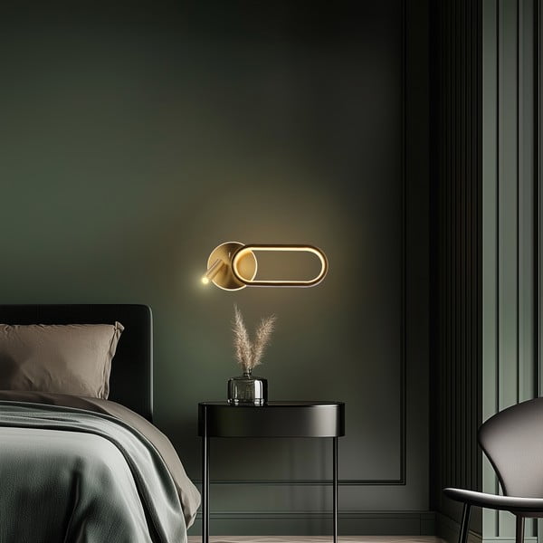Auksinės spalvos sieninė lempa LED Monet – Candellux Lighting-image-3