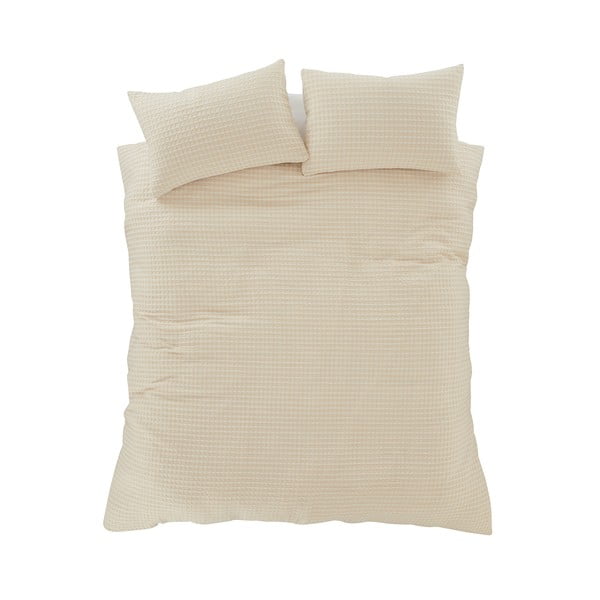 Smėlio spalvos viengulė patalynė 135x200 cm Muscat Waffle – Pineapple Elephant