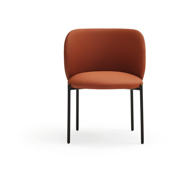 Oranžinės spalvos iš audinio valgomojo kėdžių komplektas 2 vnt. Mogi – Teulat-image-3