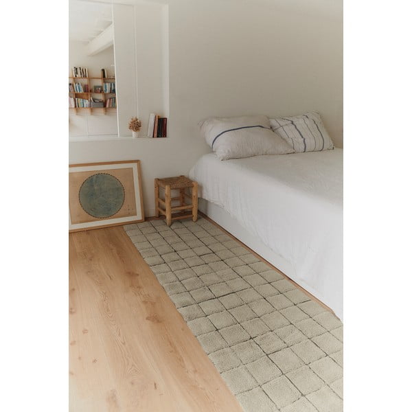 Rankų darbo smėlio spalvos iš vilnos kilimas 230x300 cm Mosaic Sandstone – Lorena Canals-image-1