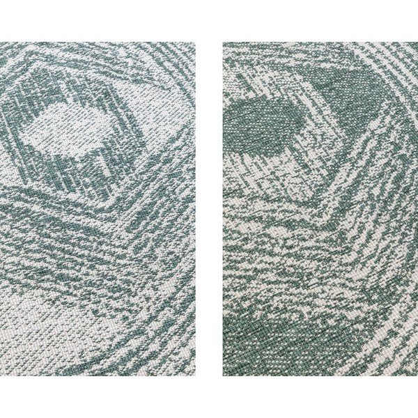 Apvalios formos lauko kilimas žalios spalvos/kreminės spalvos ø 140 cm Gemini – Elle Decoration-image-4