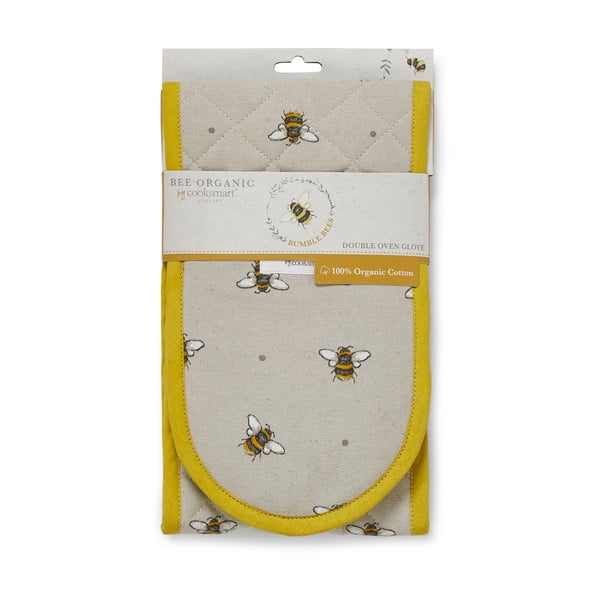Smėlio ir geltonos spalvos medvilninė dviguba nosinaitė Cooksmart ® Bumble Bees-image-2