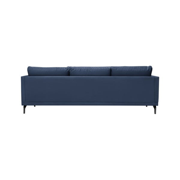 Tamsiai mėlyna sofa su juodos spalvos atramomis kojoms "Windsor & Co Sofos Jupiter-image-3