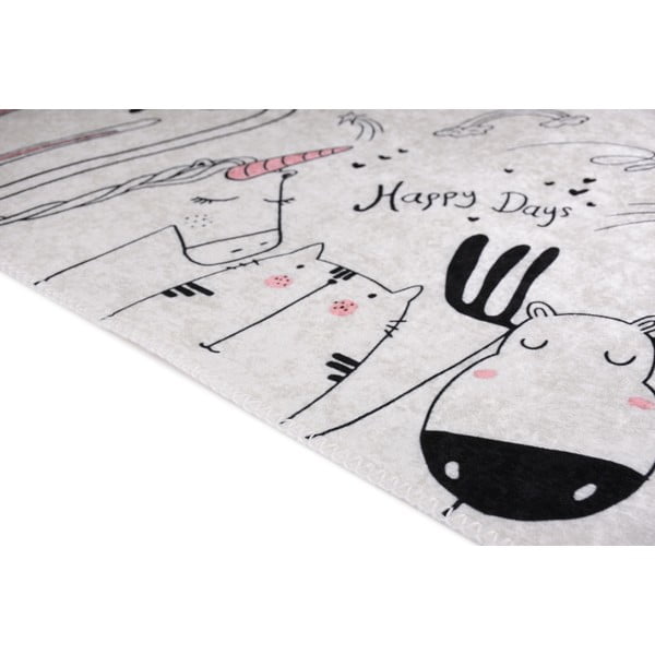 Skalbiamas dramblio kaulo spalvos vaikiškas kilimas 120x180 cm Animal Kingdom – Vitaus-image-2