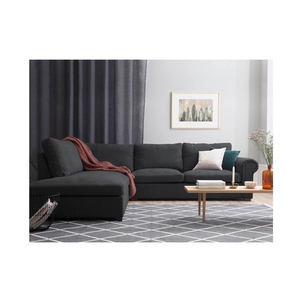Tamsiai pilka kampinė sofa "Windsor & Co Sofas Hermes", kairysis kampas-image-2