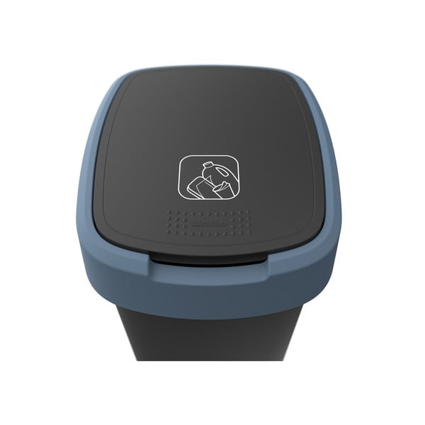 Perdirbto plastiko šiukšliadėžė 50 L Twist - Rotho-image-3