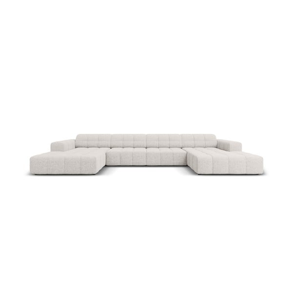 Kampinė sofa šviesiai pilkos spalvos („U“ formos) Chicago – Cosmopolitan Design