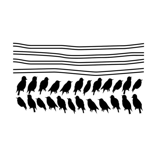 Lipdukų rinkinys Ambiance Starlings On Cable-image-2