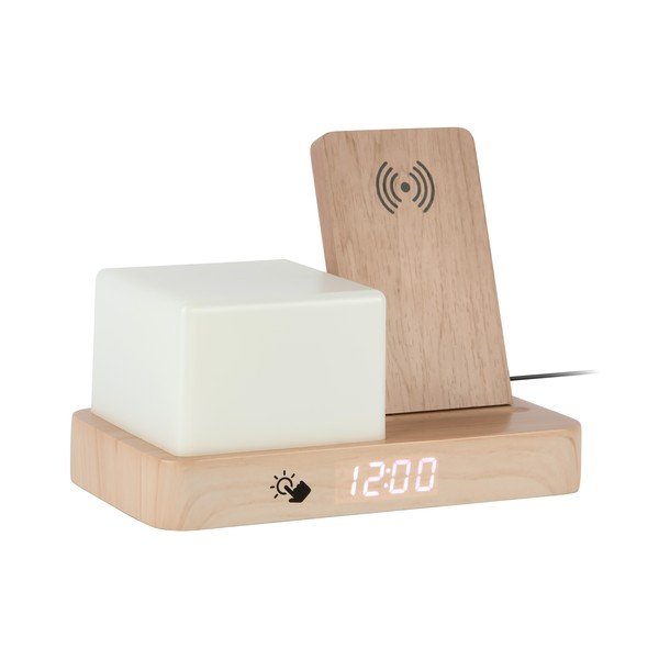 Su belaidžiu pakrovėju skaitmeninis/stalinis žadintuvas Retro LED Night Light – Karlsson-image-2