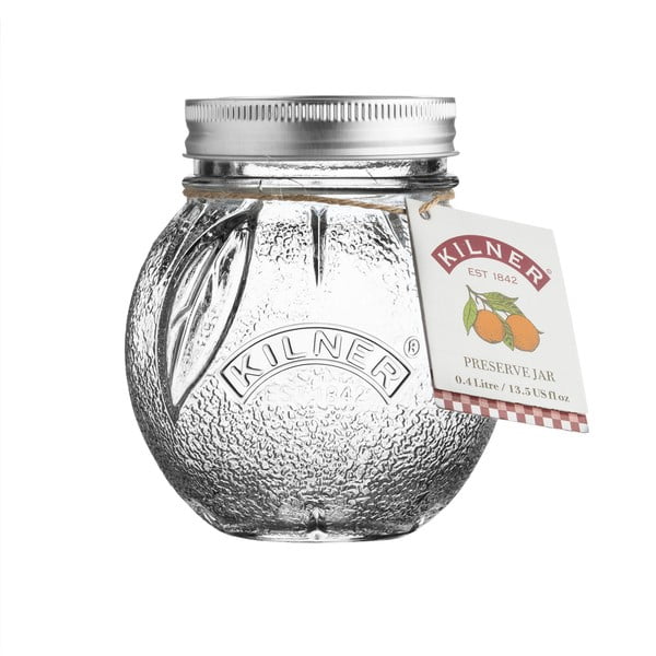 Stiklinis indelis su dangteliu Kilner Orange, 0,4 l-image-1
