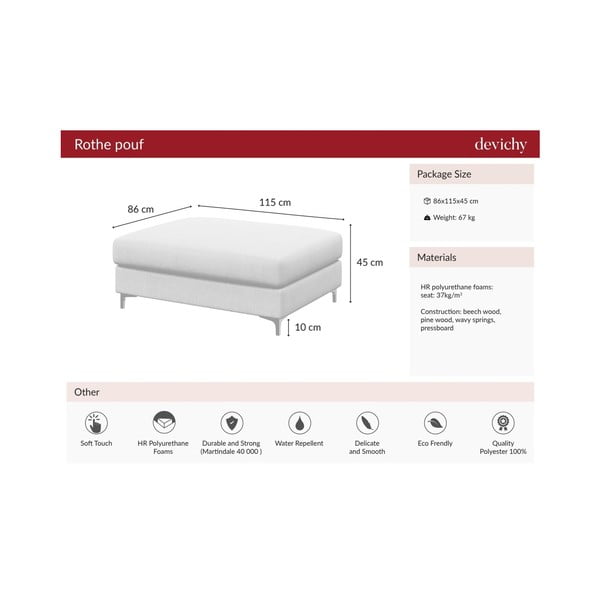 Tamsios smėlio spalvos pufas Devichy Rothe-image-4