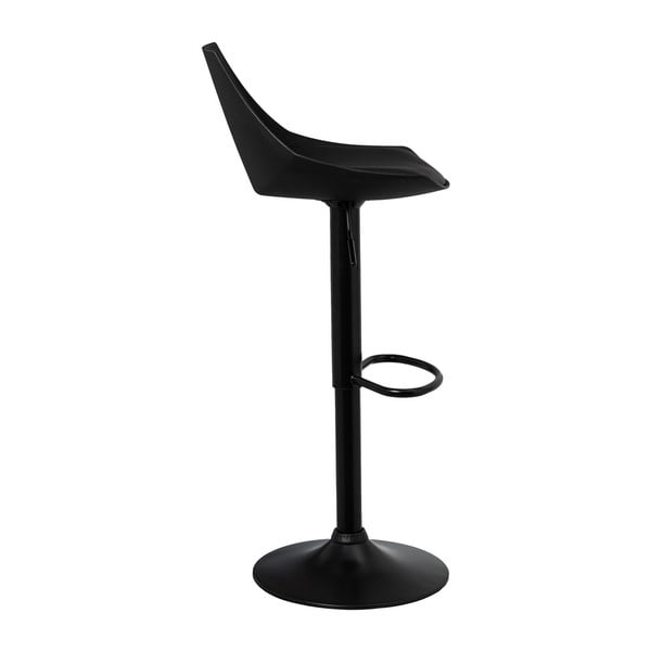 Iš dirbtinės odos reguliuojamo aukščio baro taburėtės juodos spalvos 2 vnt. (sėdynės aukštis 56,5 cm) – Casa Selección-image-1