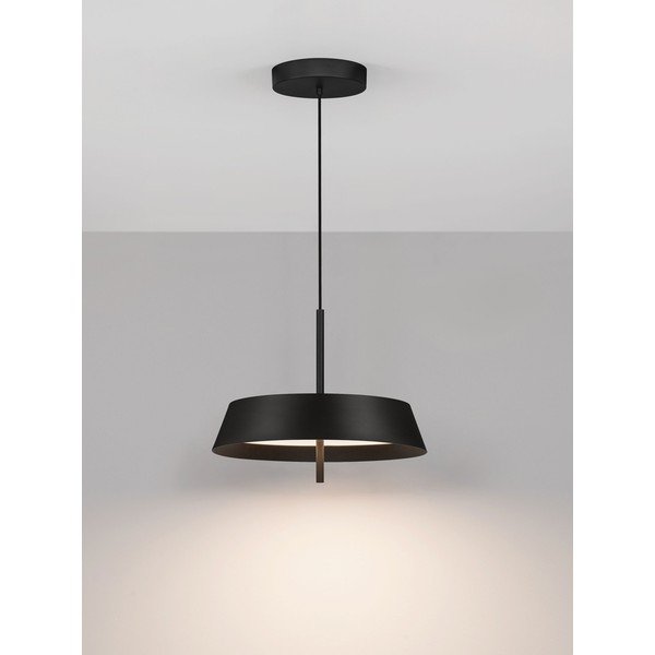 Matinės juodos spalvos iš aliuminio kabantis šviestuvas LED su pritemdymo funkcija ø 45 cm Velio – Nova Luce-image-2