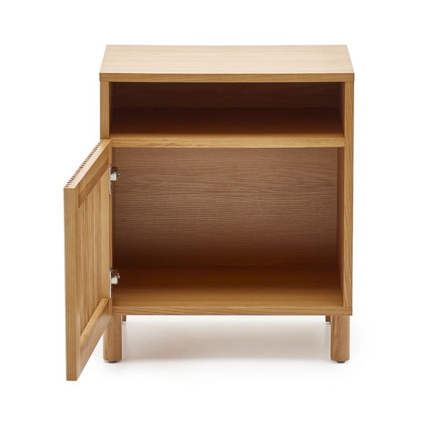 Naktinis staliukas natūralios spalvos iš ąžuolo Beyla – Kave Home-image-3