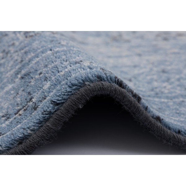 Mėlynos spalvos iš vilnos kilimas 100x180 cm Difida – Agnella-image-3