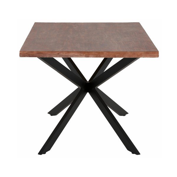 Tamsios natūralios apdailos valgomojo stalas "Støraa Adrian", 160 cm-image-1