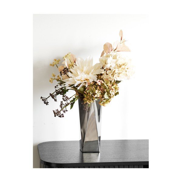 Sidabrinės spalvos iš plieno vaza (aukštis 23 cm) – House Nordic-image-1