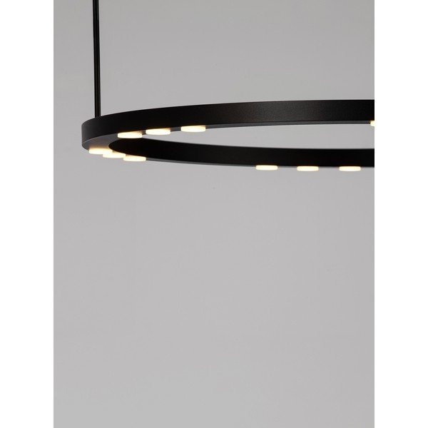 Matinės juodos spalvos iš aliuminio kabantis šviestuvas LED su pritemdymo funkcija ø 60 cm Lunette – Nova Luce-image-2