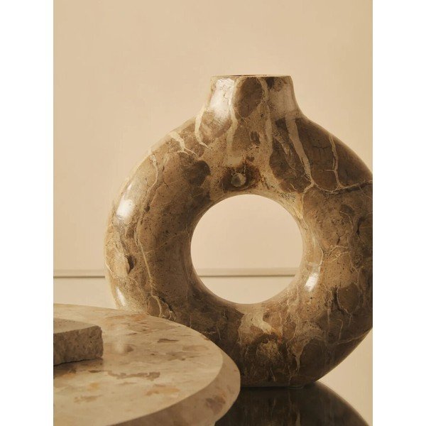 Rudos spalvos iš marmuro vaza (aukštis 20 cm) Santino – Premier Housewares-image-1