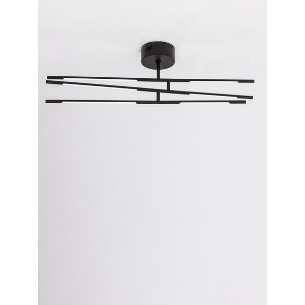 Juodos spalvos iš metalo lubinis šviestuvas LED su pritemdymo funkcija 77x84 cm su gaubtu iš akrilo stiklo Raccio – Nova Luce-image-4