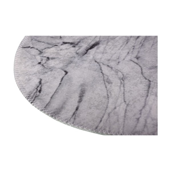 Skalbiamas apvalios formos kilimas šviesiai pilkos spalvos ø 120 cm – Vitaus-image-2