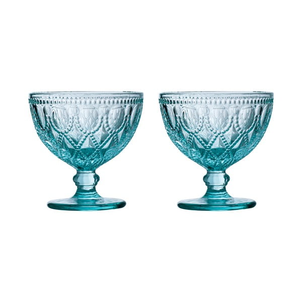 Maži dubenys mėlynos spalvos iš stiklo  2 vnt. 250 ml Fleur – Premier Housewares