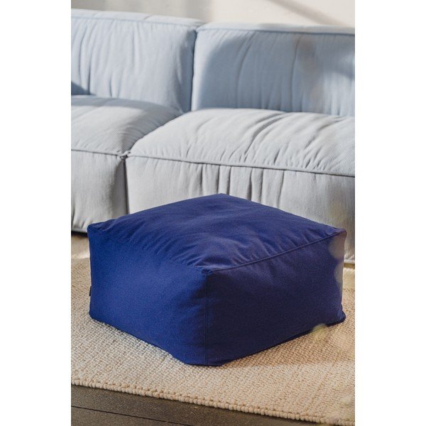 Mėlynos spalvos pufas iš vilnos Keno – noo.ma-image-1