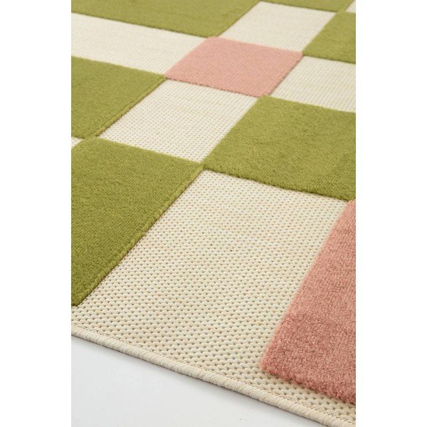 Žalios spalvos/rožinės spalvos lauko kilimas 80x150 cm Valma – Jotex-image-2