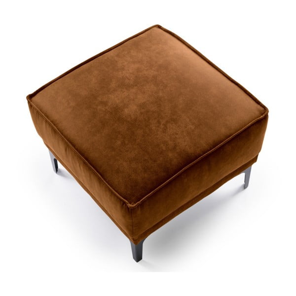 Iš dirbtinės odos pufas konjako rudos spalvos Copenhagen – Scandic-image-3