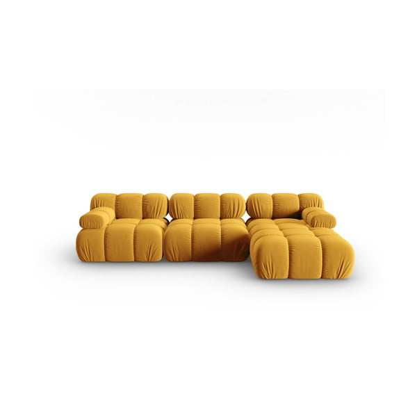 Sofa geltonos spalvos iš velveto 285 cm Bellis – Micadoni Home